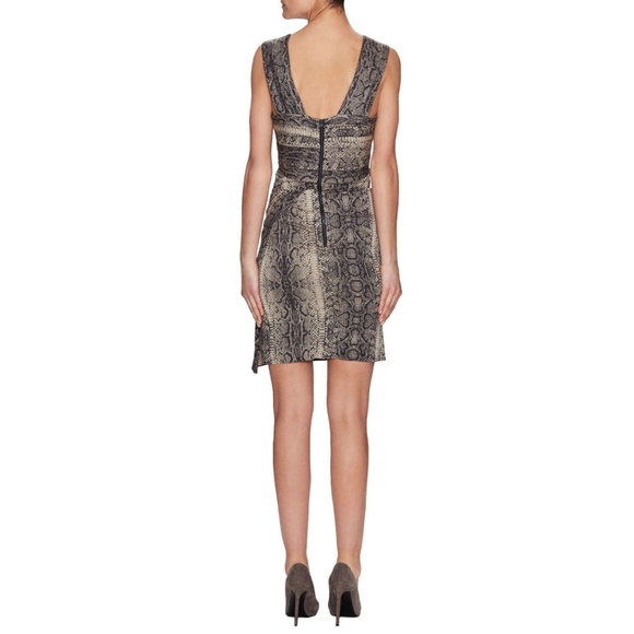 NEW The Kooples Python‎ Print Crisscross Sheath Dress [SZ 40 ] - Picture 9 of 11